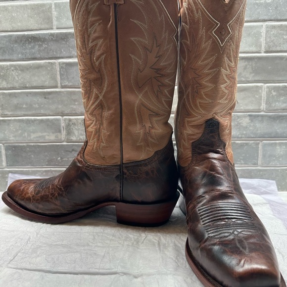 Tony Lama Two-Tone Western Boots size 9D - Picture 1 of 14